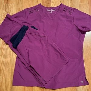 Easy stretch scrub set. Size Large. Color Orchid.